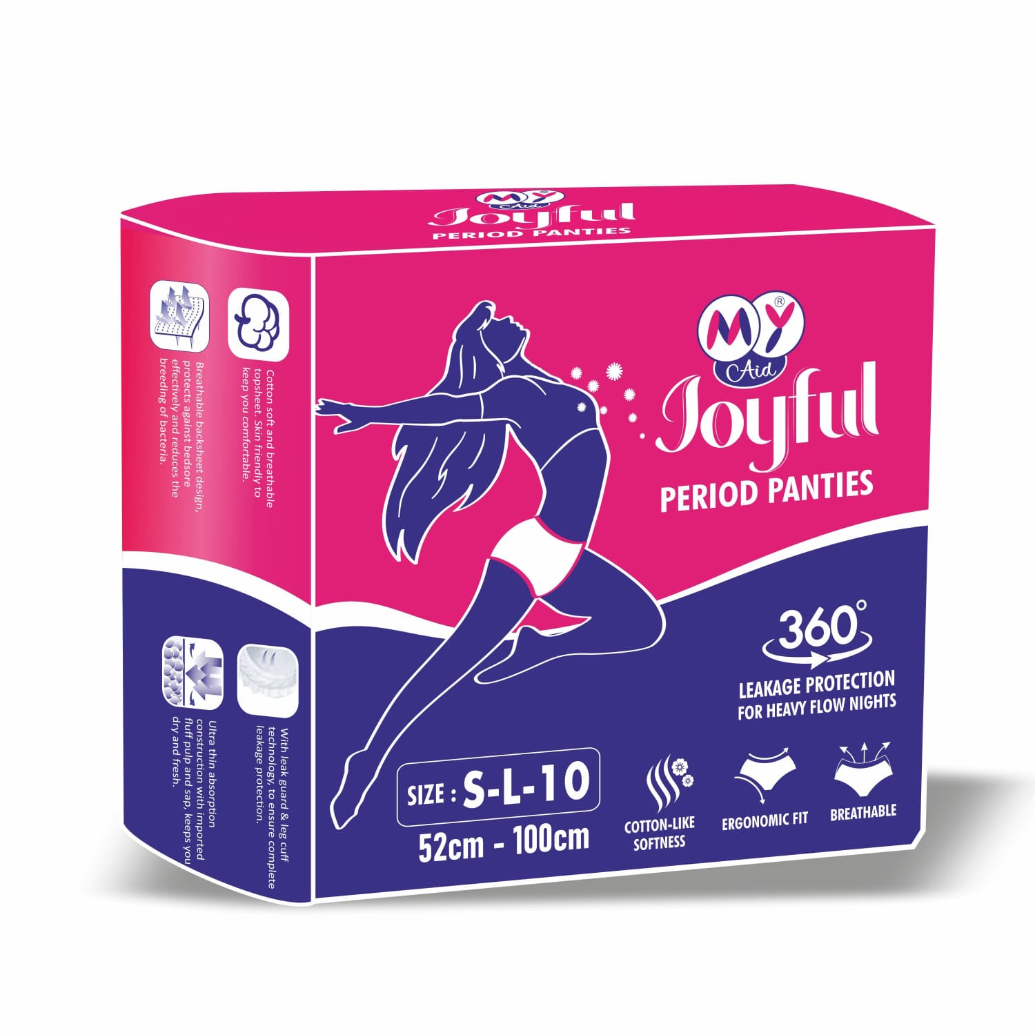 Joyful Period Panties (10 Pc) - S to L - Period Pant